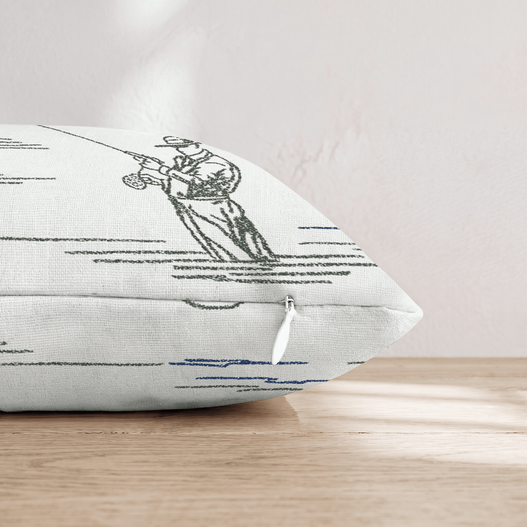 Fishing Element Throw Pillow - Hillcroft Home