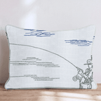 Fishing Element Throw Pillow - Hillcroft Home