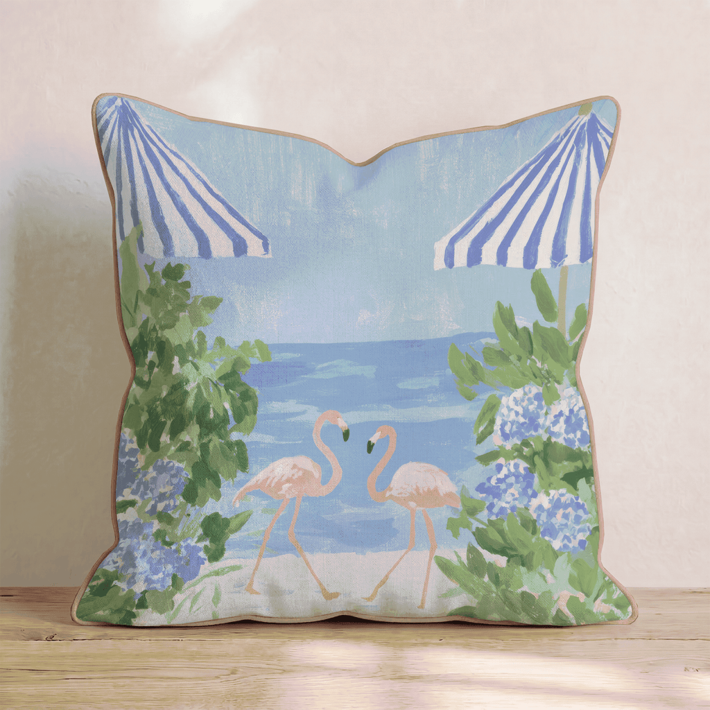 Flamingo Duo Throw Pillow - Hillcroft Home