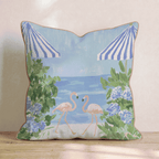 Flamingo Duo Throw Pillow - Hillcroft Home