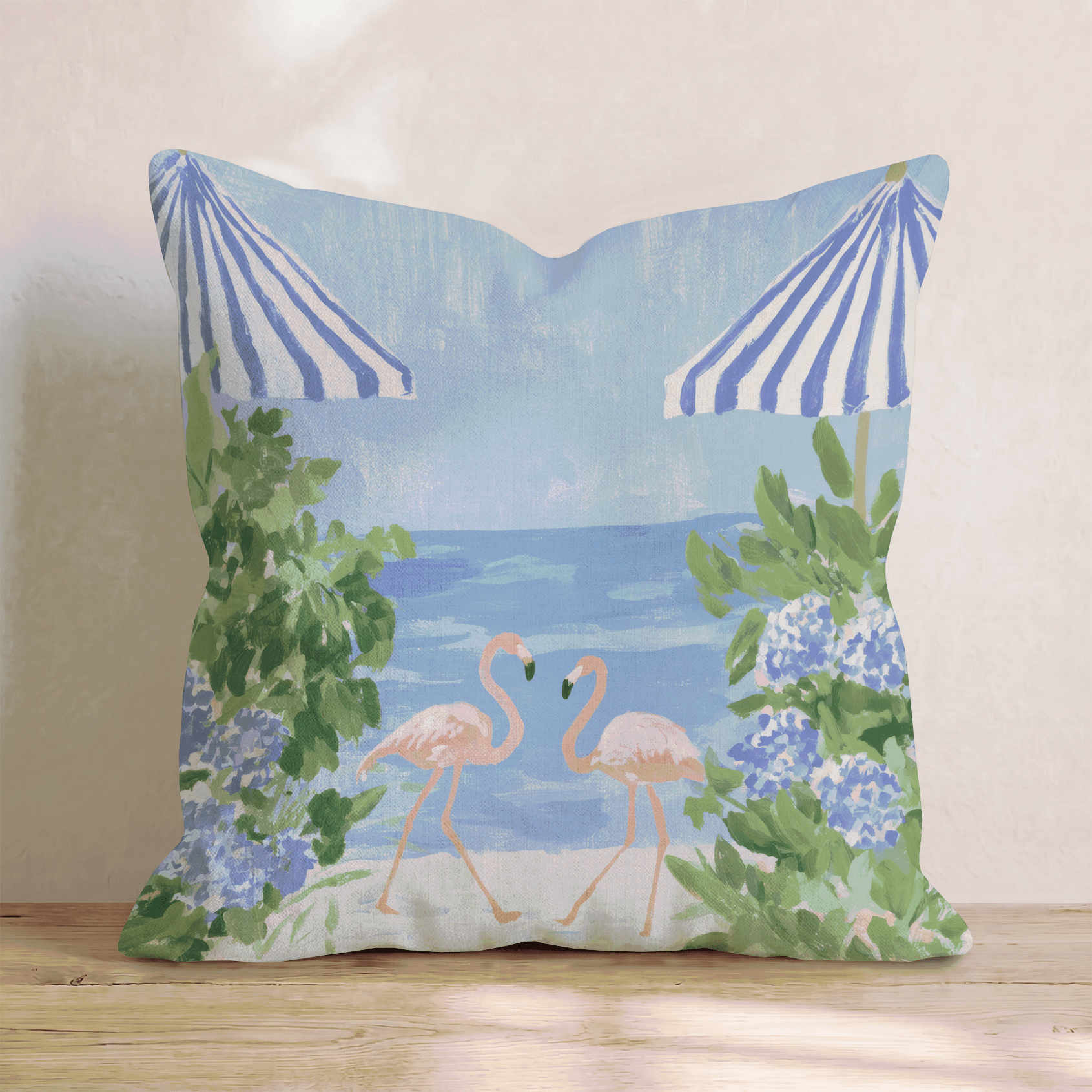 Flamingo Duo Throw Pillow - Hillcroft Home