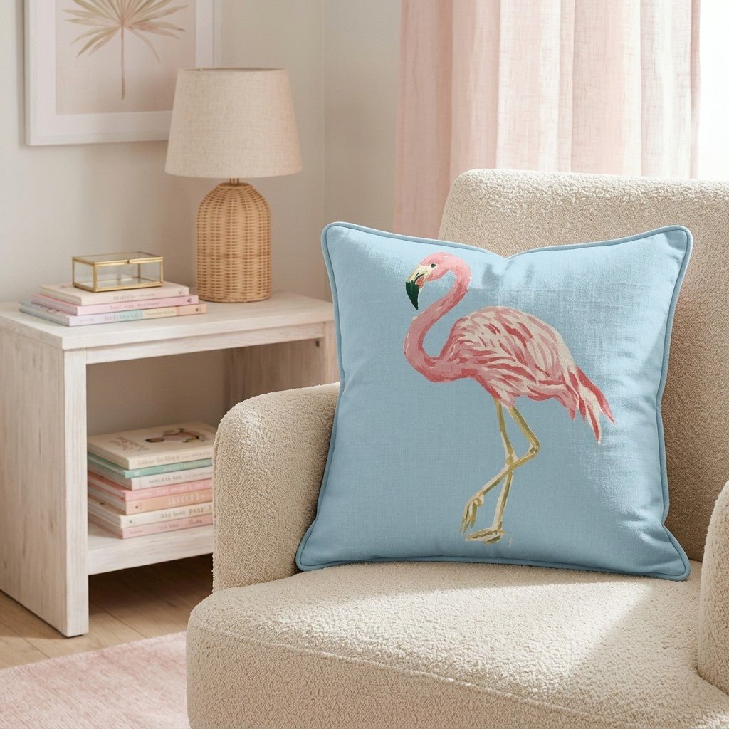 Flamingo Pose Throw Pillow - Hillcroft Home