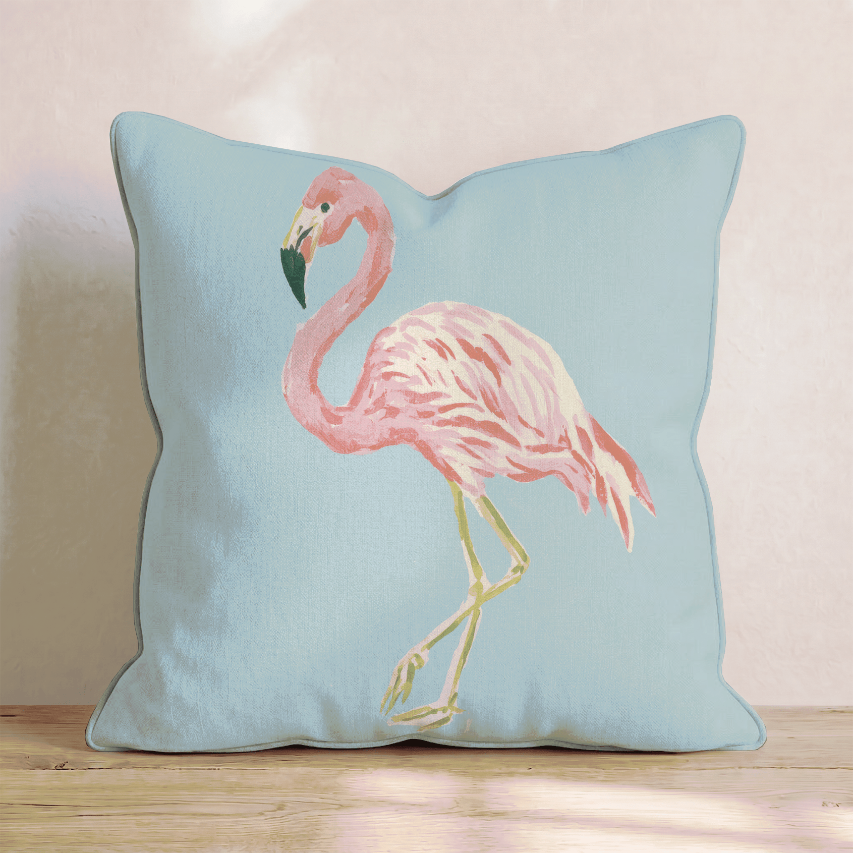 Flamingo Pose Throw Pillow - Hillcroft Home