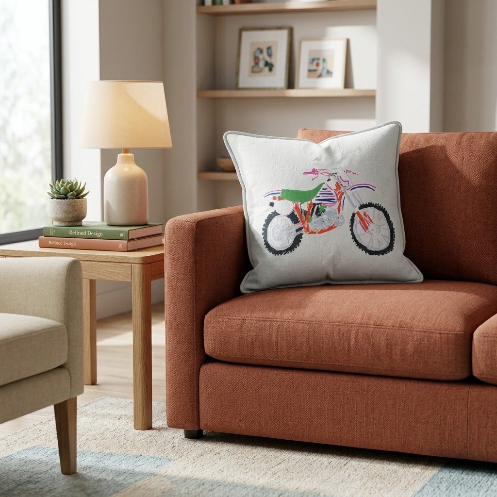 Flat Track Throw Pillow - Hillcroft Home
