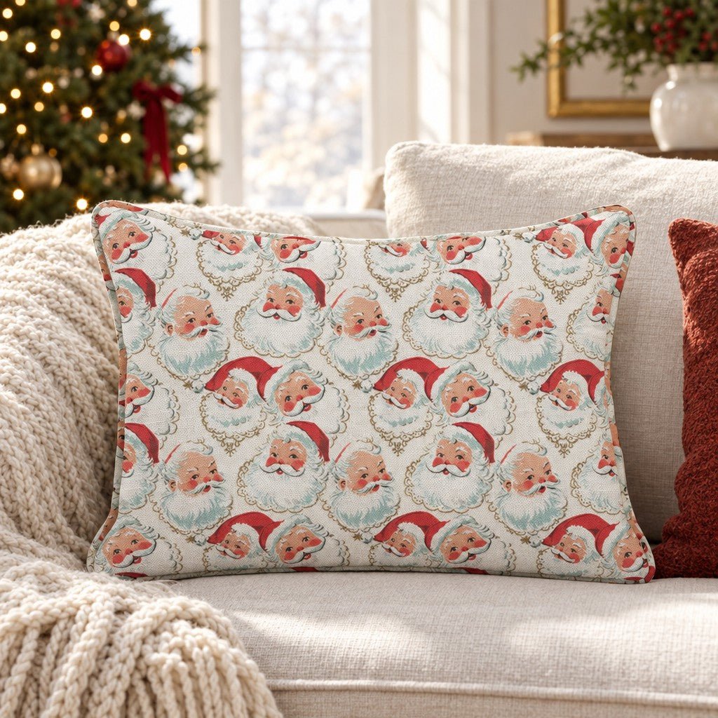 Flea Market Santa Throw Pillow throw pillow - Hillcroft Home