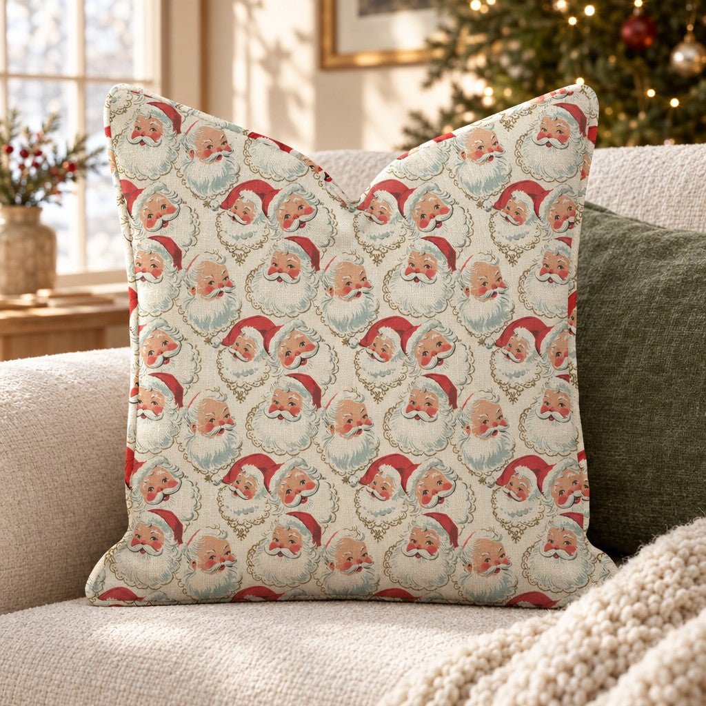 Flea Market Santa Throw Pillow throw pillow - Hillcroft Home