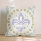 Fleur De Purple Throw Pillow - Hillcroft Home