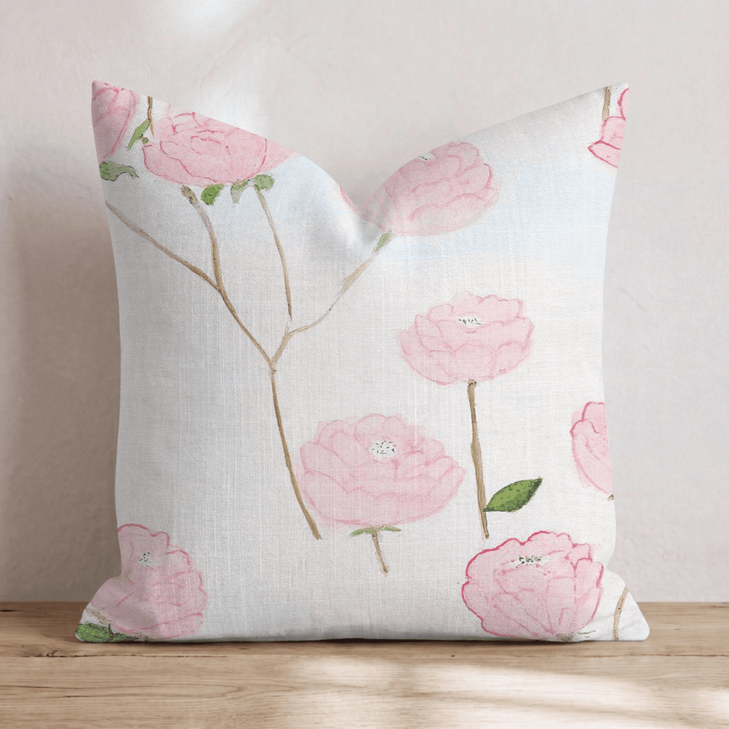 Floating Peony Throw Pillow - Hillcroft Home