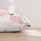 Floating Peony Throw Pillow - Hillcroft Home