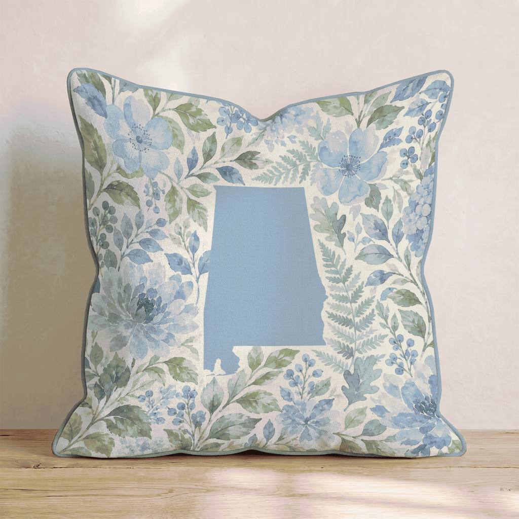 Floral Alabama Throw Pillow - Hillcroft Home