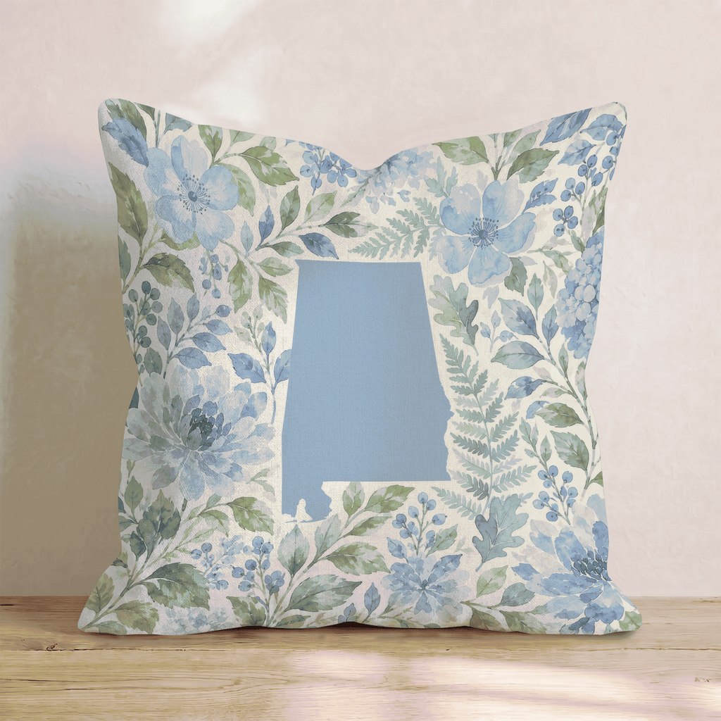 Floral Alabama Throw Pillow - Hillcroft Home