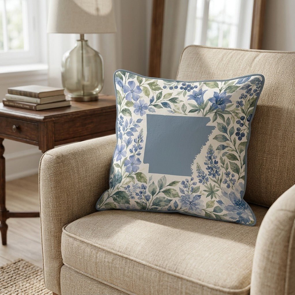Floral Arkansas Throw Pillow - Hillcroft Home
