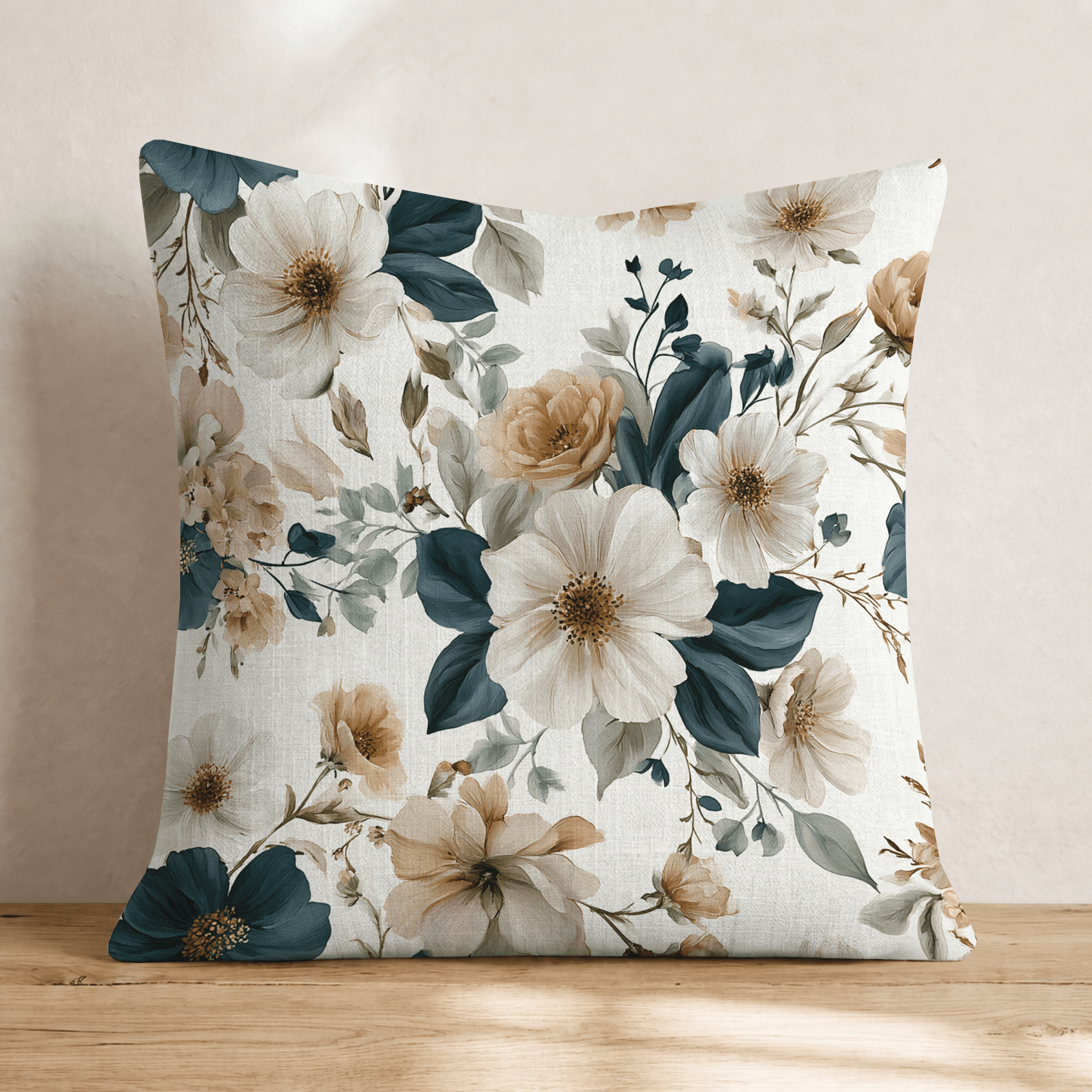 Floral Blanc Throw Pillow - Hillcroft Home