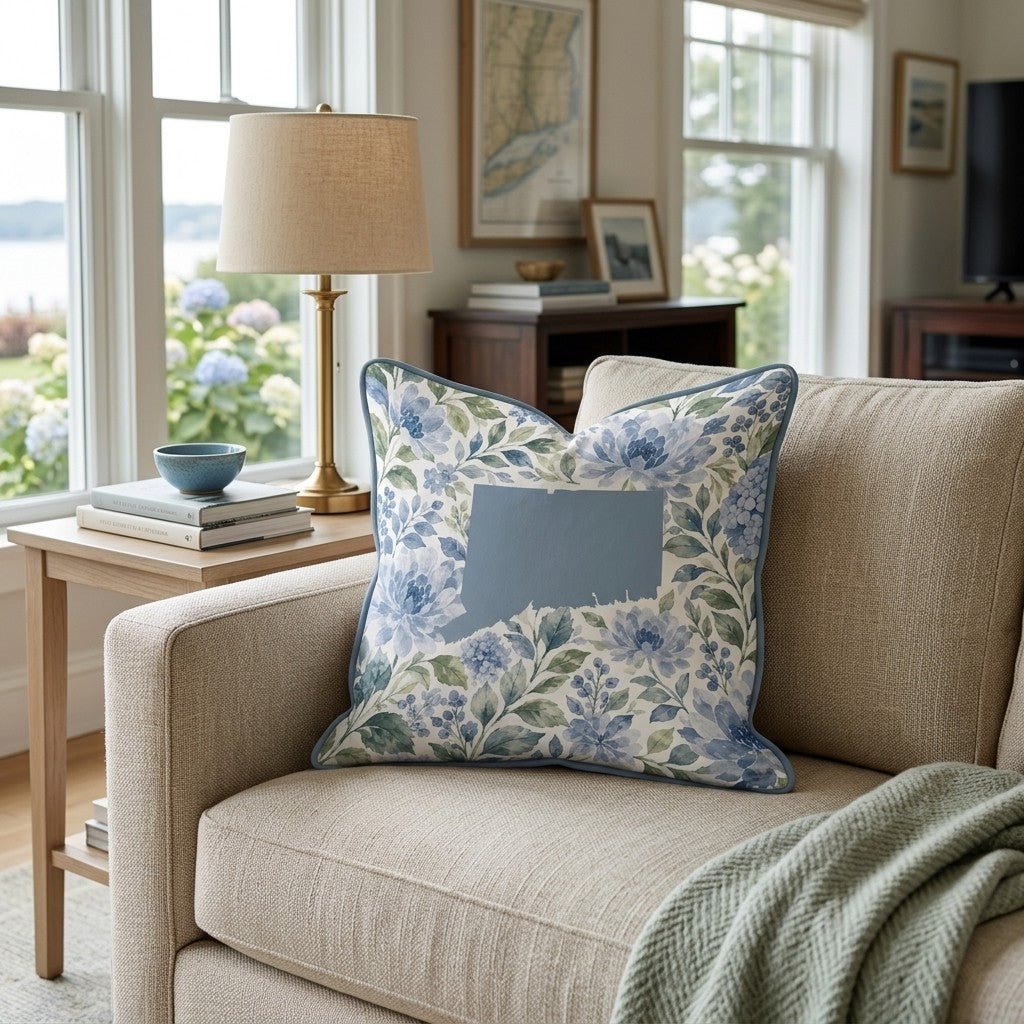 Floral Connecticut Throw Pillow - Hillcroft Home