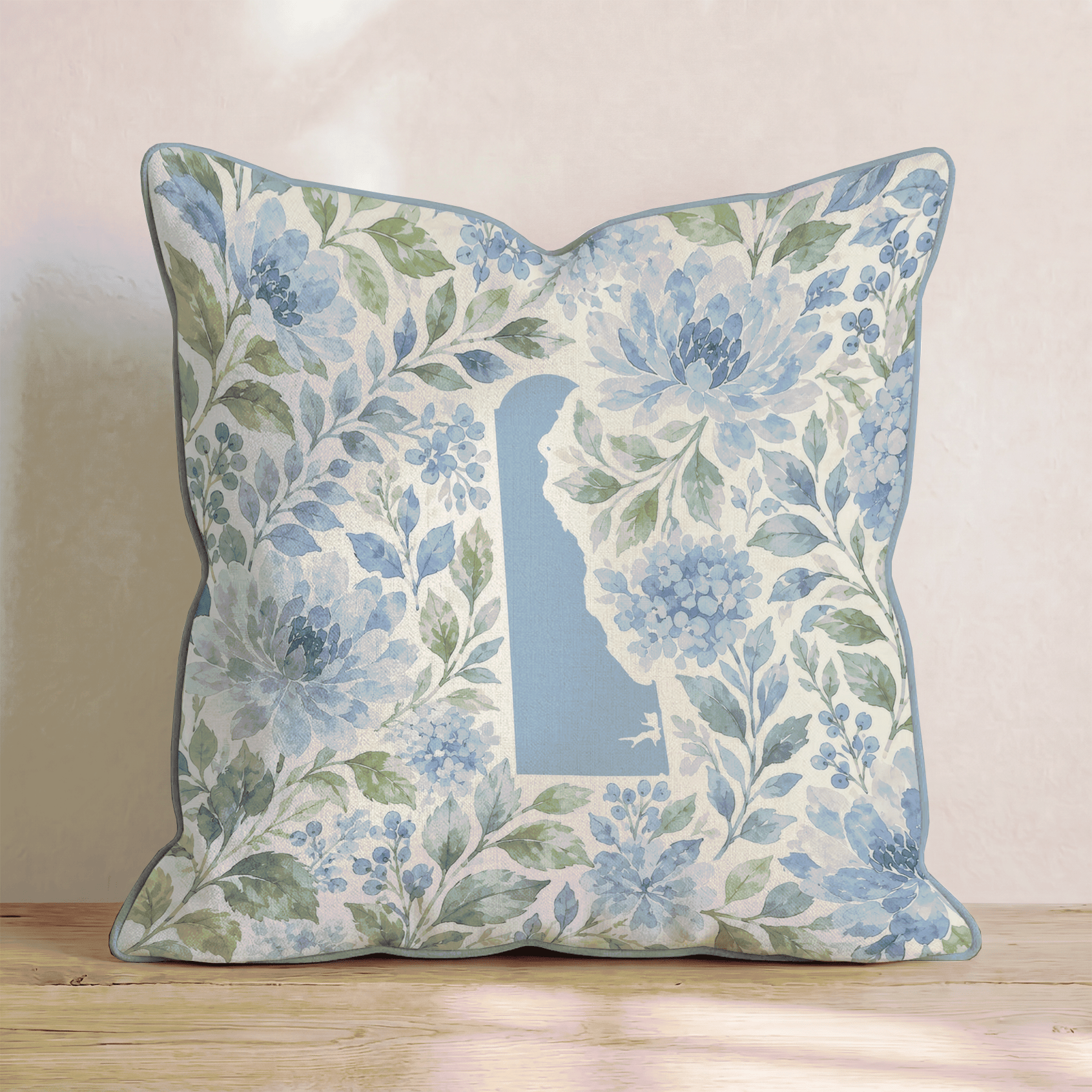Floral Deleware Throw Pillow - Hillcroft Home