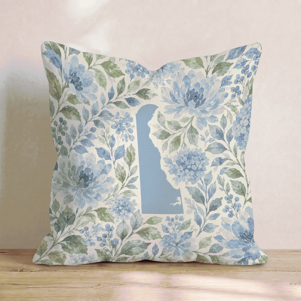 Floral Deleware Throw Pillow - Hillcroft Home