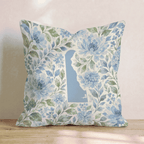 Floral Deleware Throw Pillow - Hillcroft Home