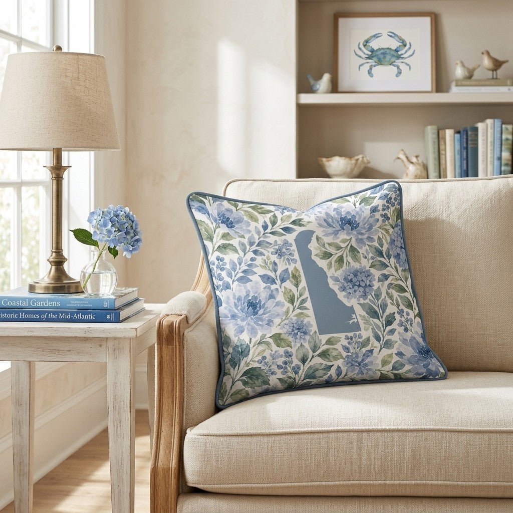 Floral Deleware Throw Pillow - Hillcroft Home