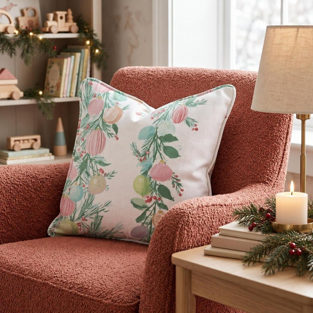 Floral Doodle Chic Throw Pillow throw pillow - Hillcroft Home