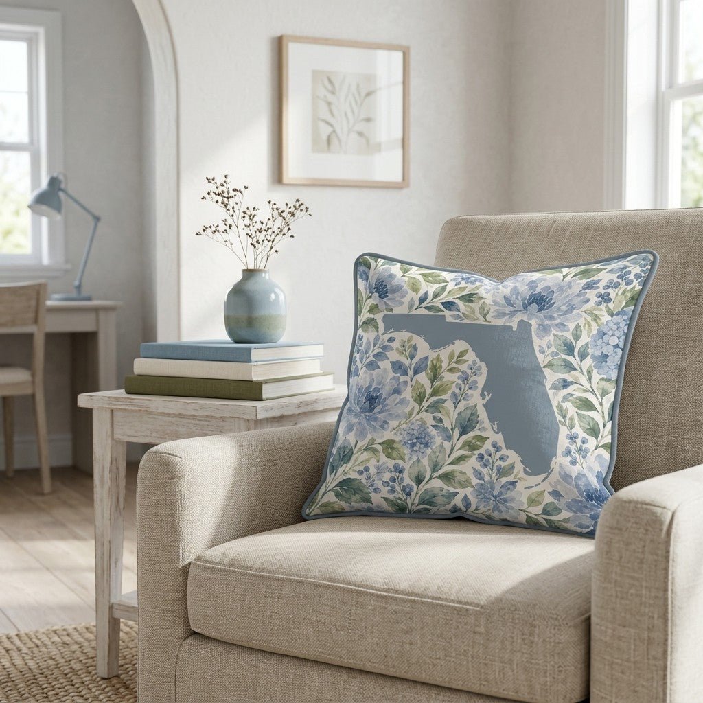 Floral Florida Throw Pillow - Hillcroft Home