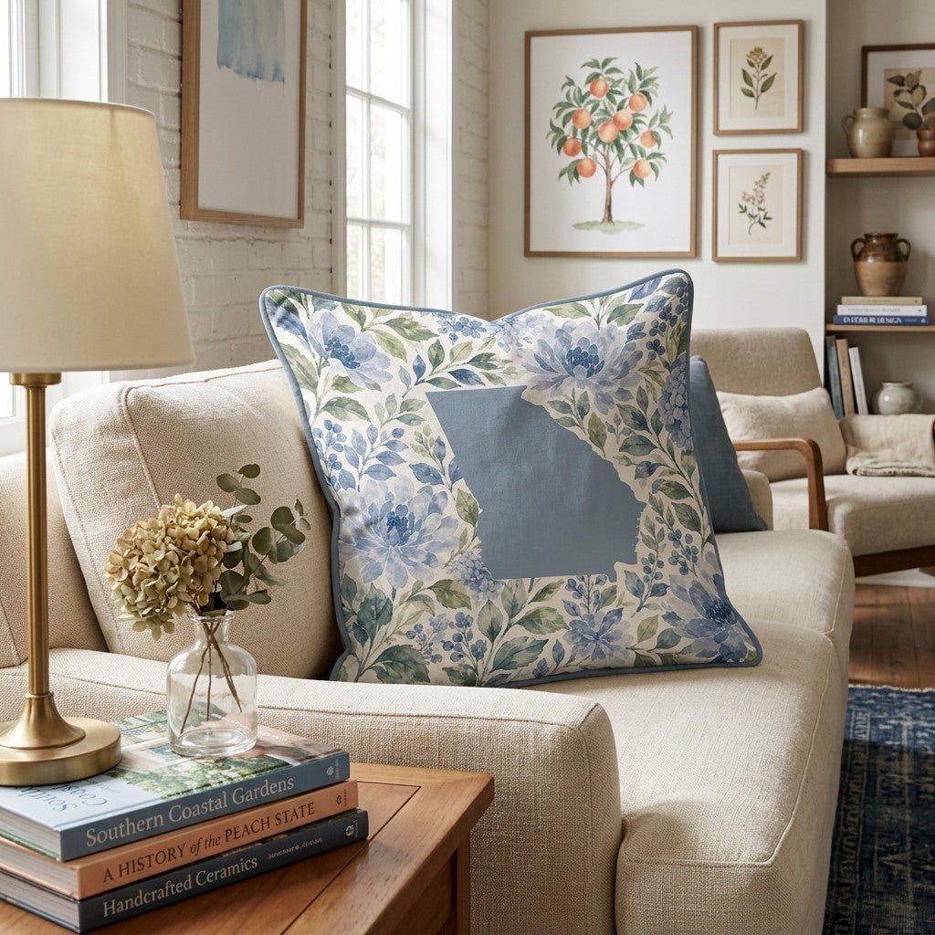 Floral Georgia Throw Pillow - Hillcroft Home