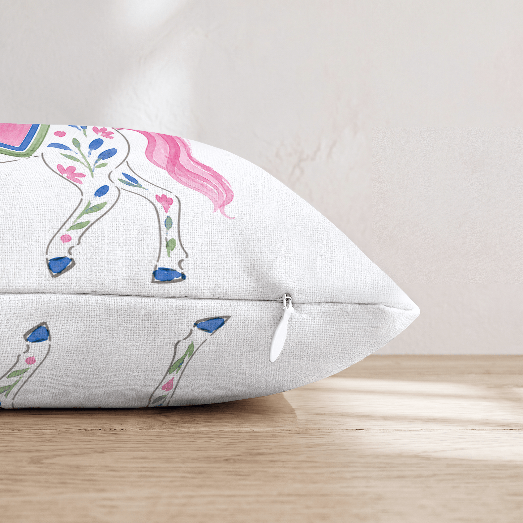 Floral Horse Throw Pillow - Hillcroft Home