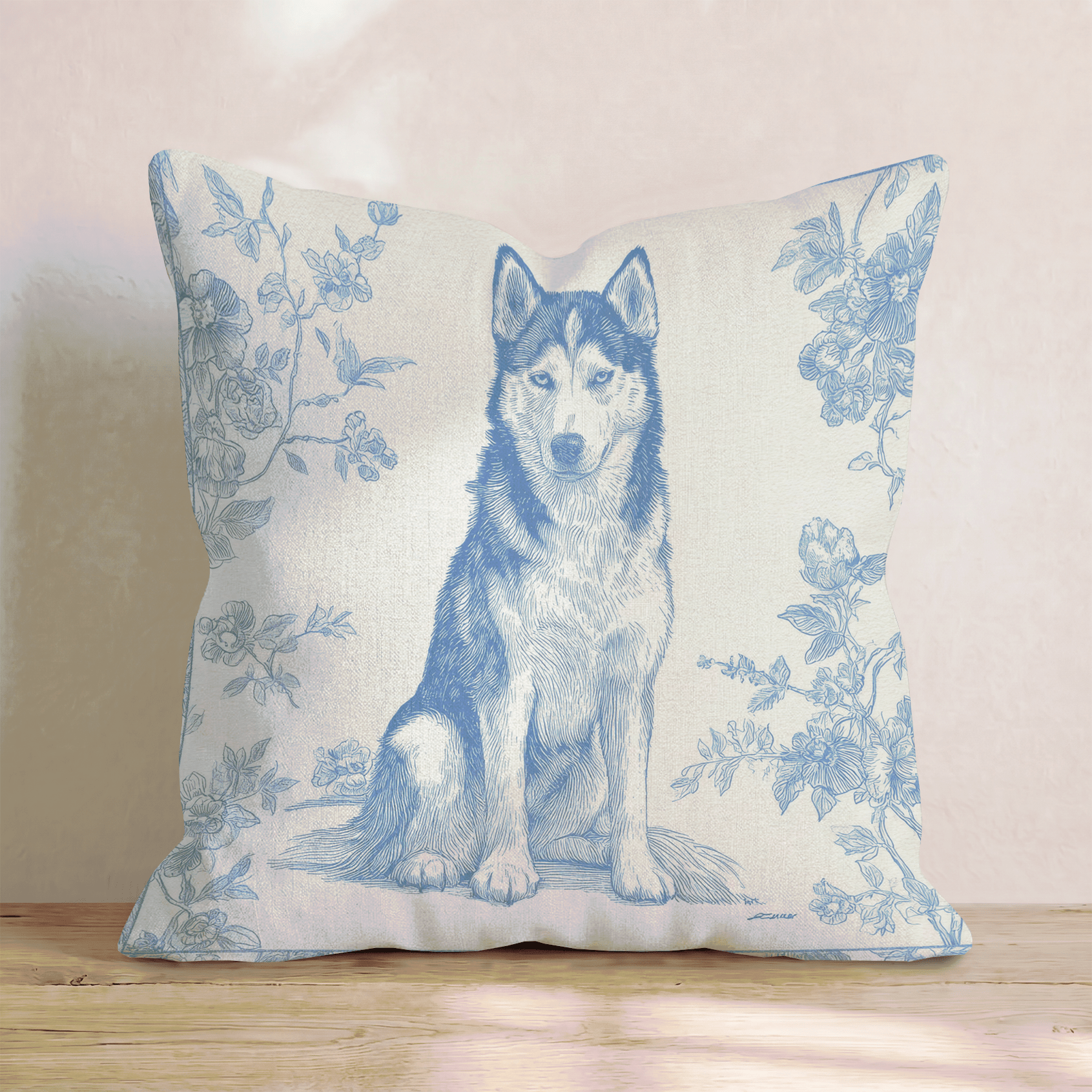 Floral Husky Throw Pillow - Hillcroft Home