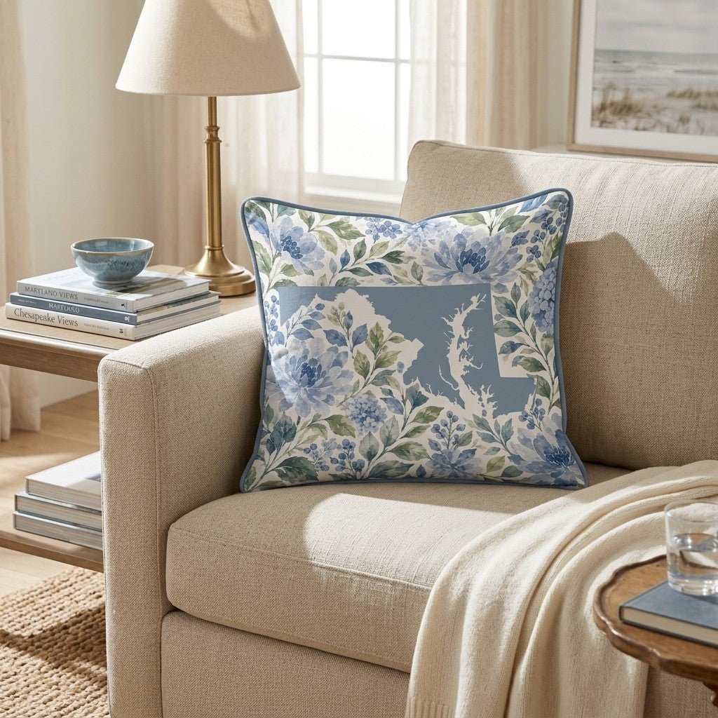 Floral Maryland Throw Pillow - Hillcroft Home