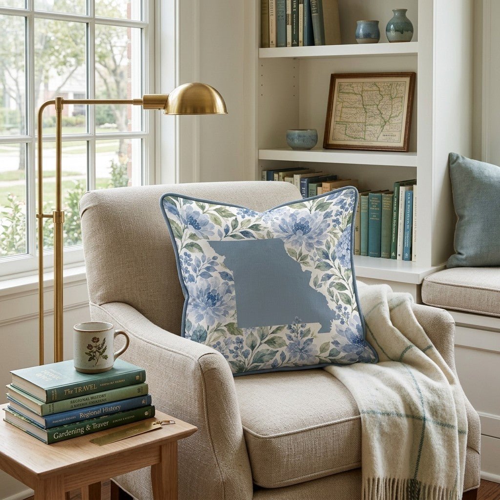 Floral Missouri Throw Pillow - Hillcroft Home