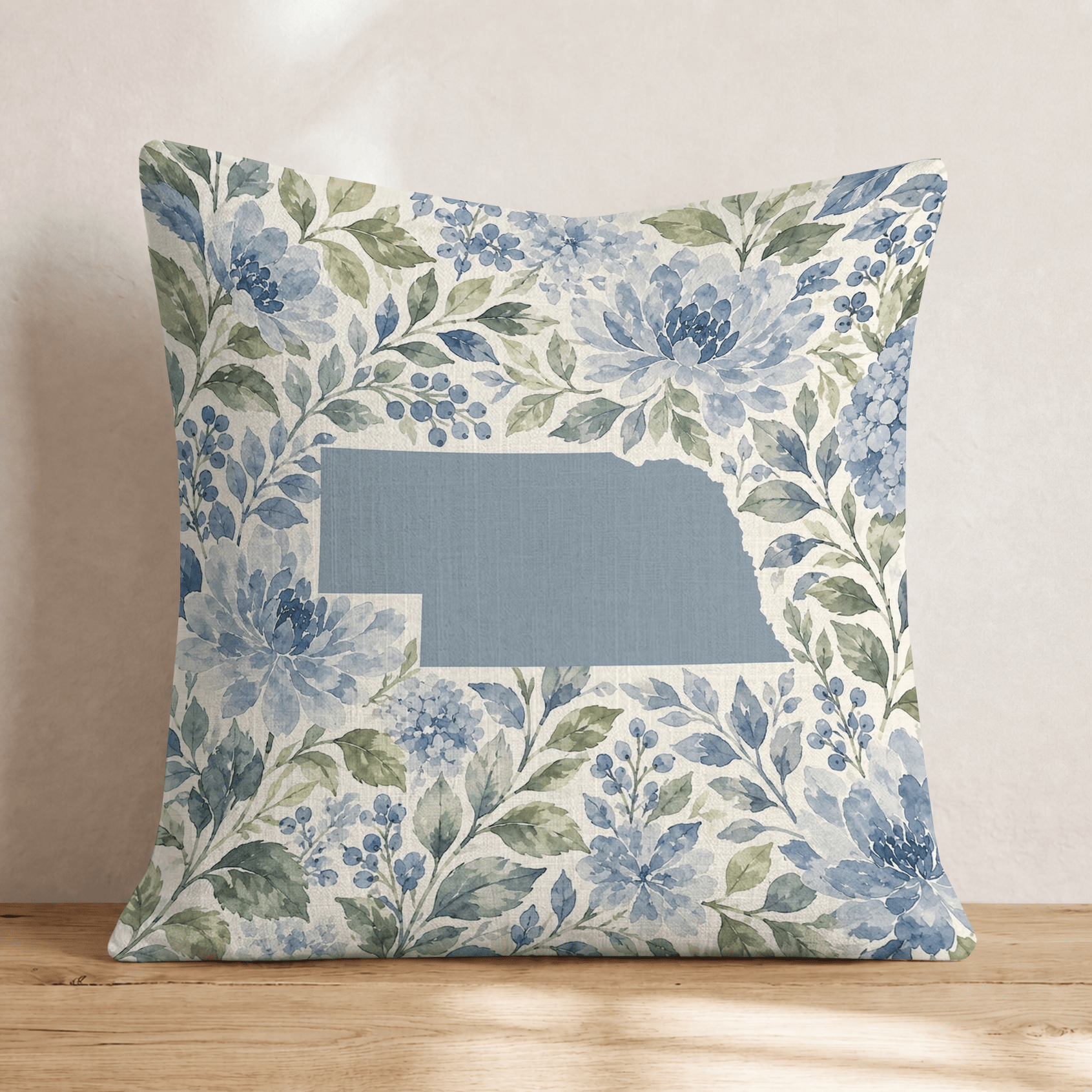 Floral Nebraska Throw Pillow - Hillcroft Home