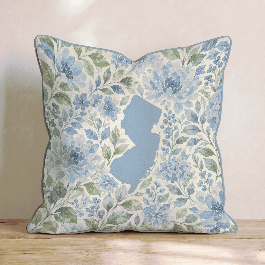Floral New Jersey Throw Pillow - Hillcroft Home
