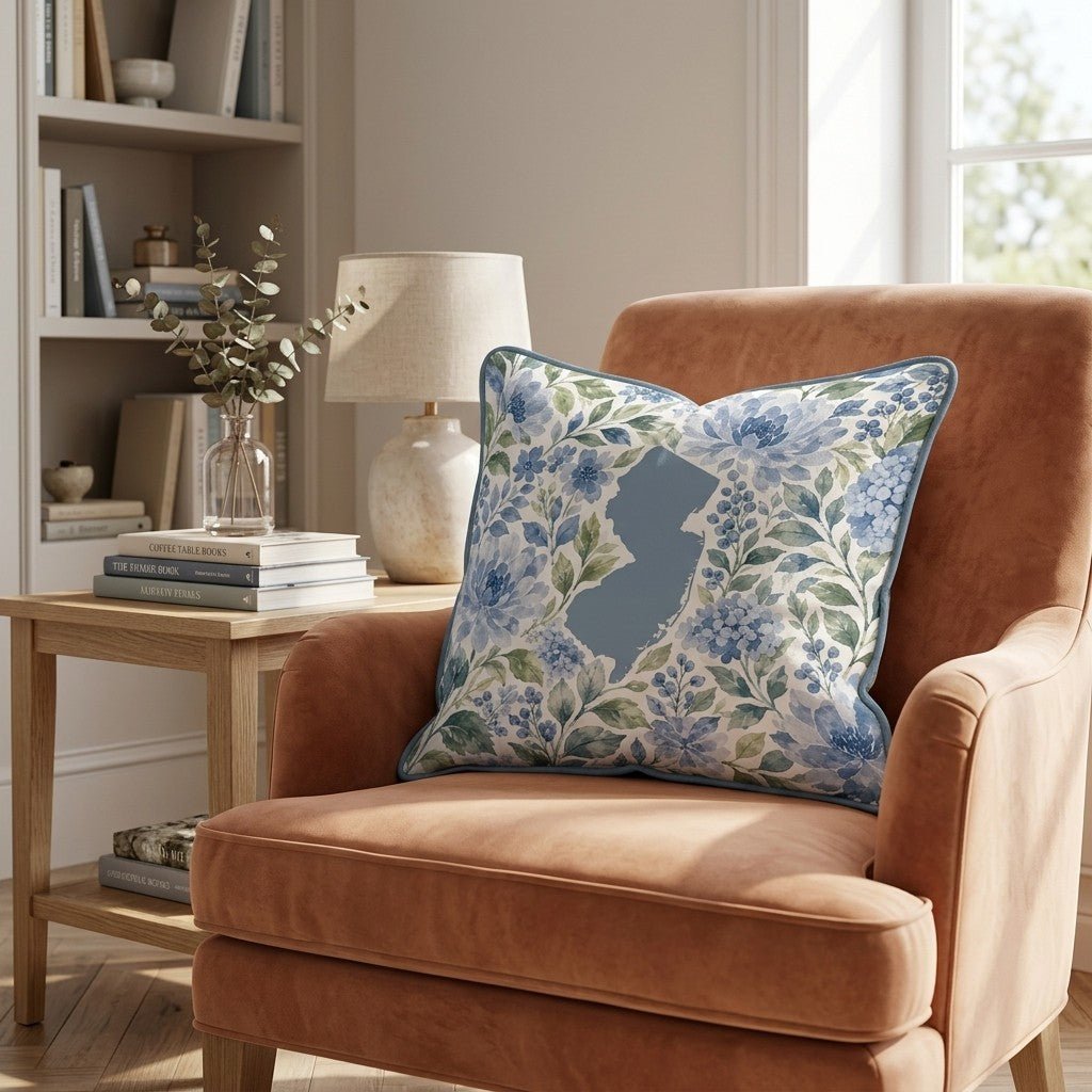 Floral New Jersey Throw Pillow - Hillcroft Home