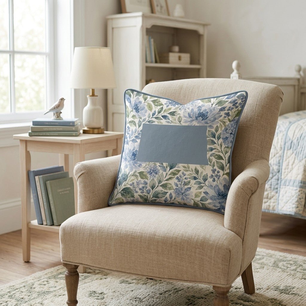 Floral North Dakota Throw Pillow - Hillcroft Home