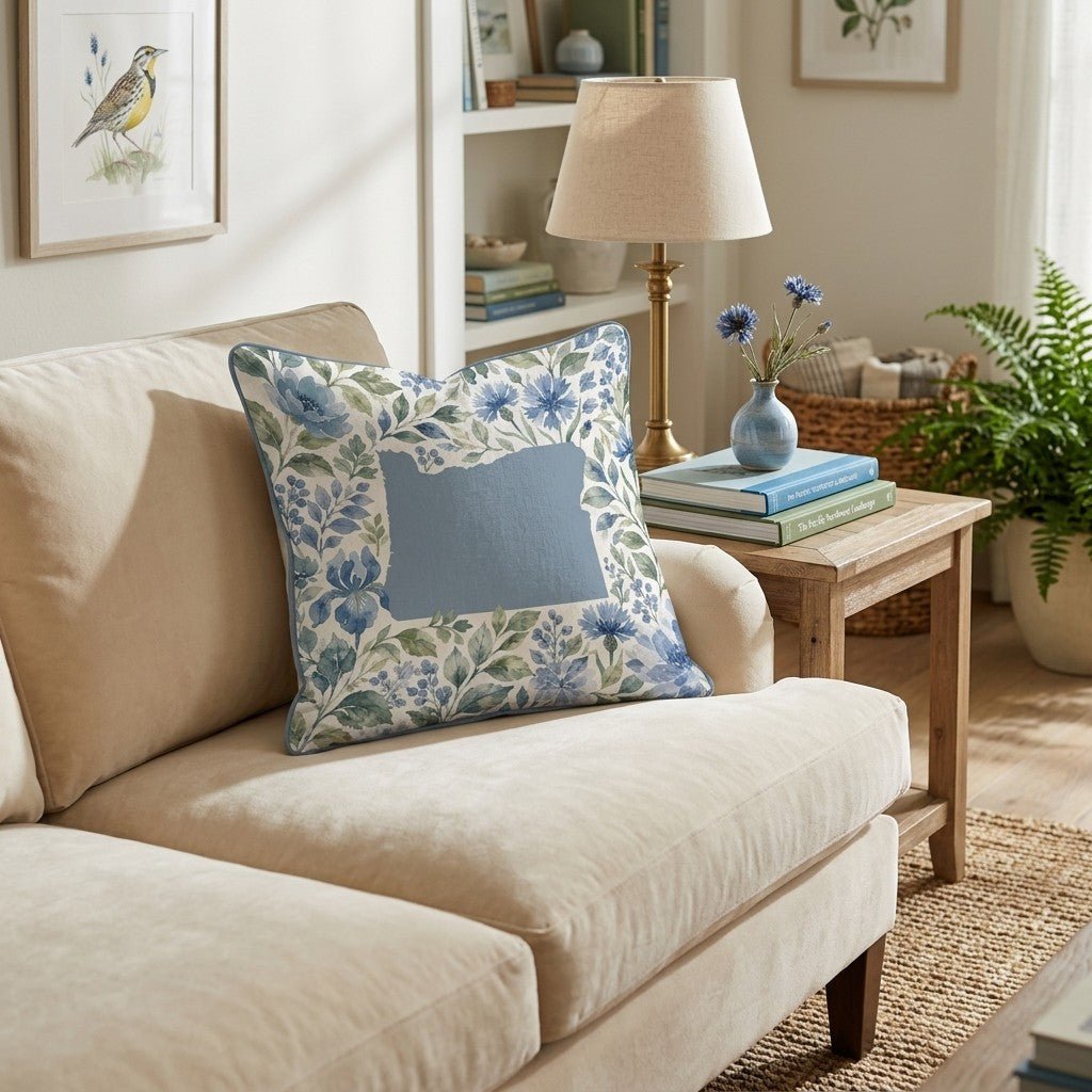Floral Oregon Throw Pillow - Hillcroft Home