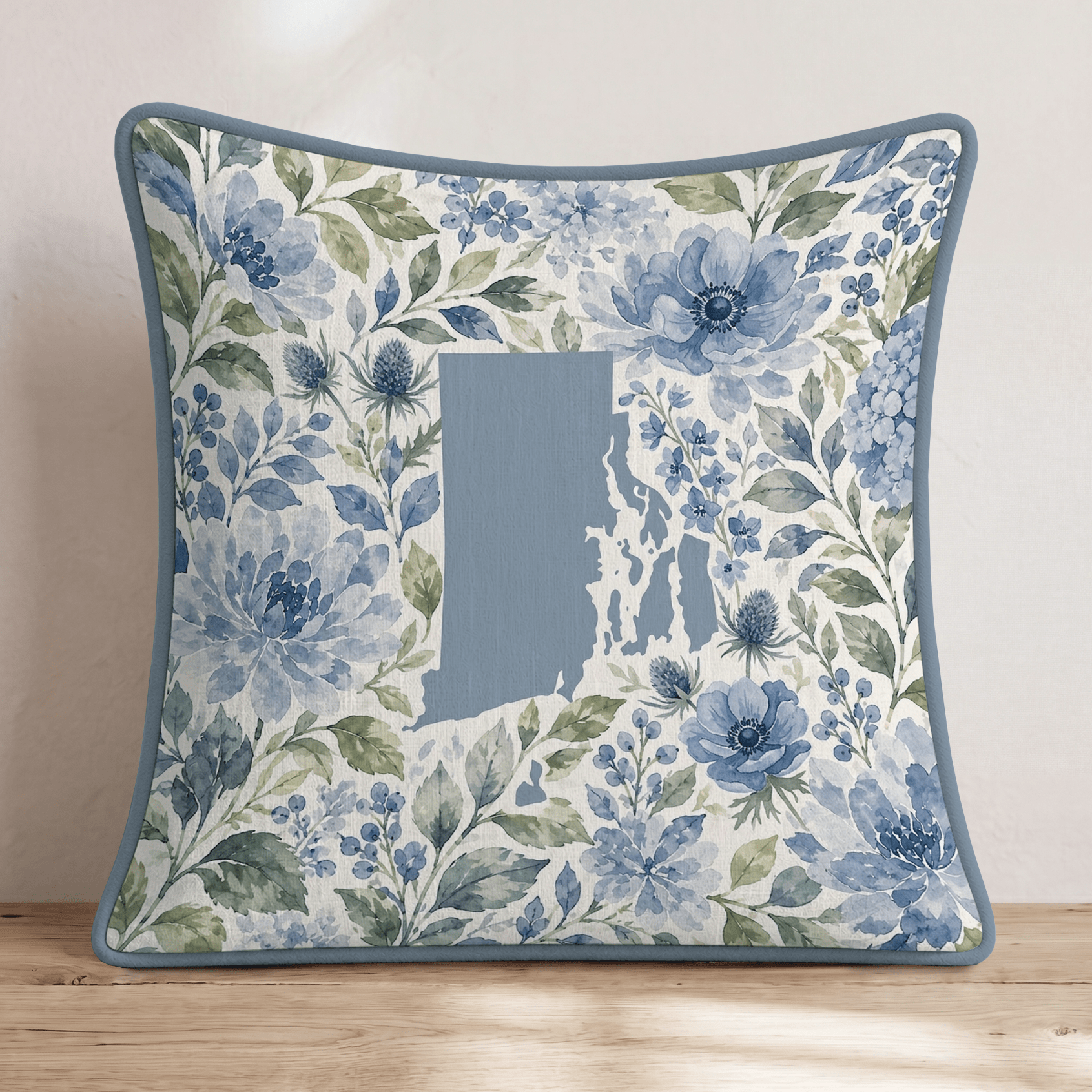 Floral Rhode Island Throw Pillow - Hillcroft Home