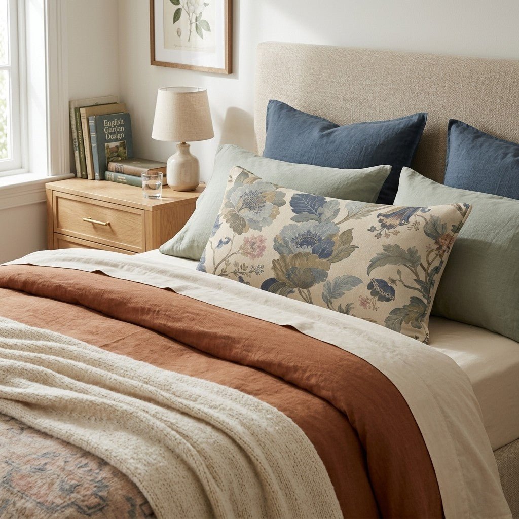 Floral & Vine Throw Pillow throw pillow - Hillcroft Home