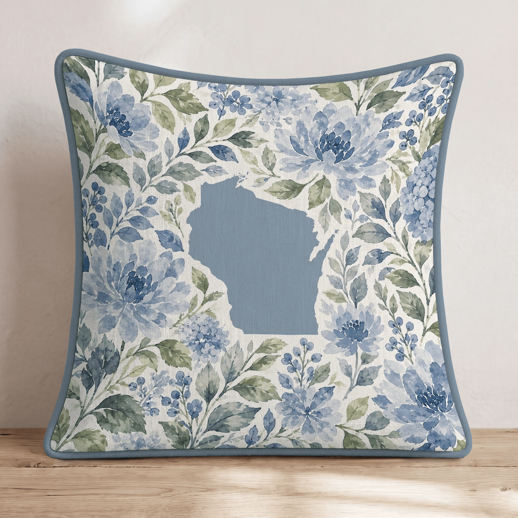 Floral Wisconsin Throw Pillow - Hillcroft Home