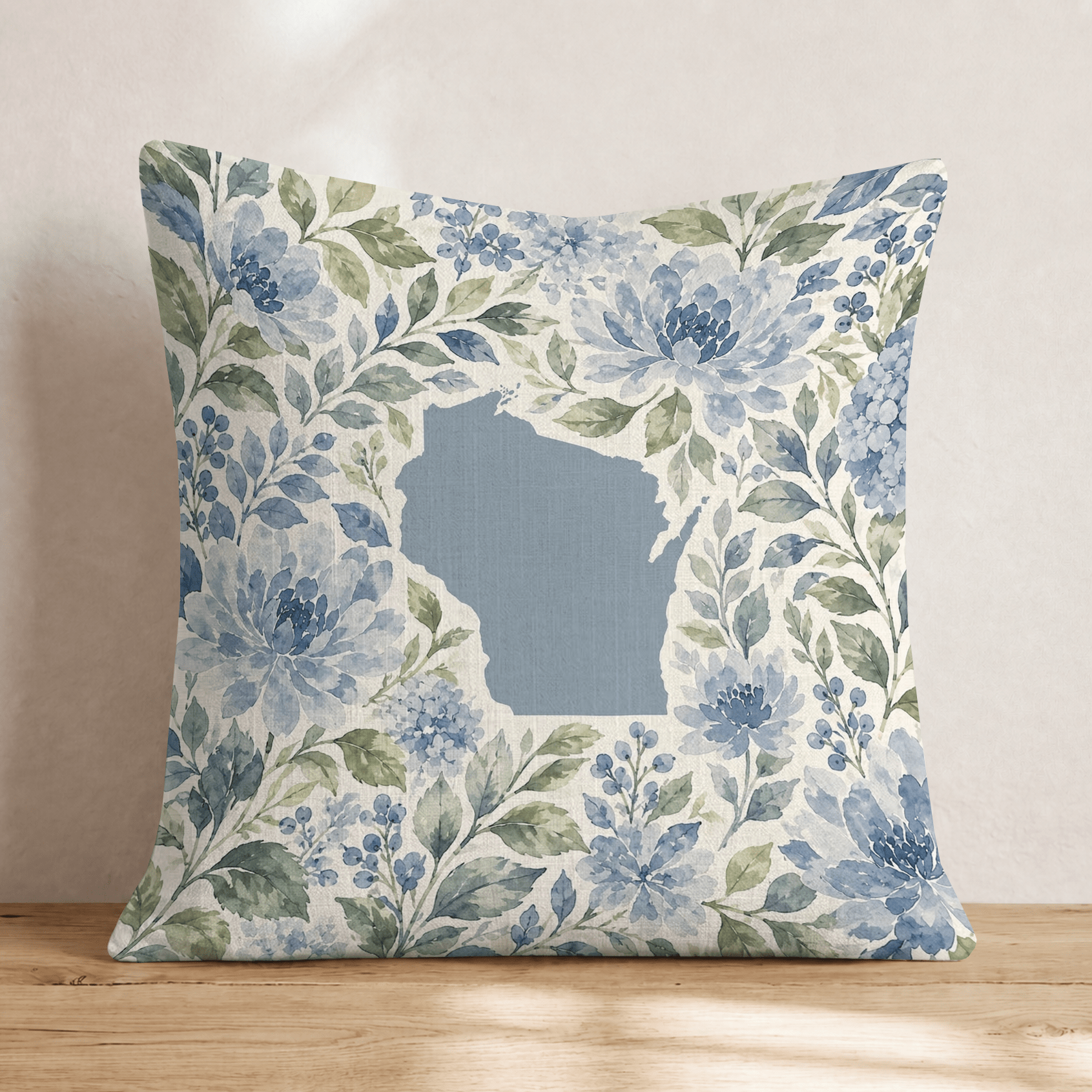 Floral Wisconsin Throw Pillow - Hillcroft Home