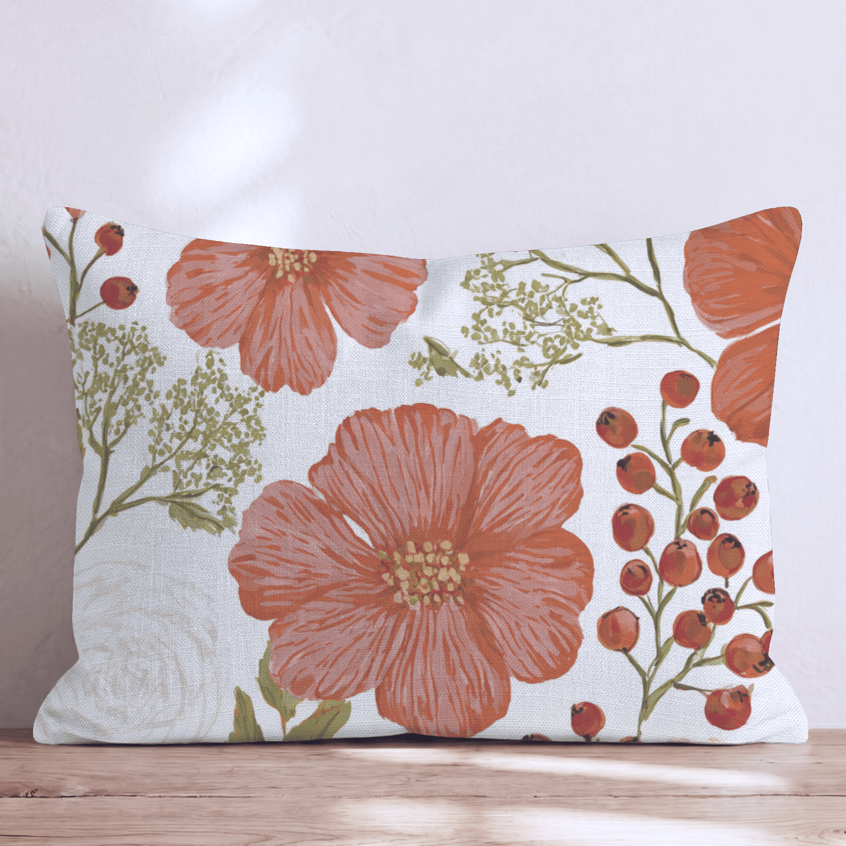 Florals In The Fall Throw Pillow - Hillcroft Home