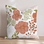 Florals In The Fall Throw Pillow - Hillcroft Home