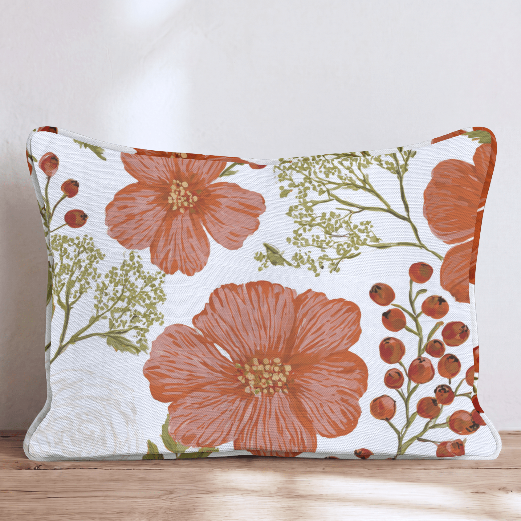 Florals In The Fall Throw Pillow - Hillcroft Home