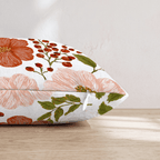 Florals In The Fall Throw Pillow - Hillcroft Home
