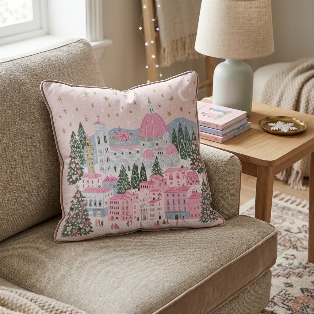 Florence Duomo Nightfall Throw Pillow - Hillcroft Home