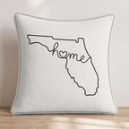 Florida Home Throw Pillow - Hillcroft Home