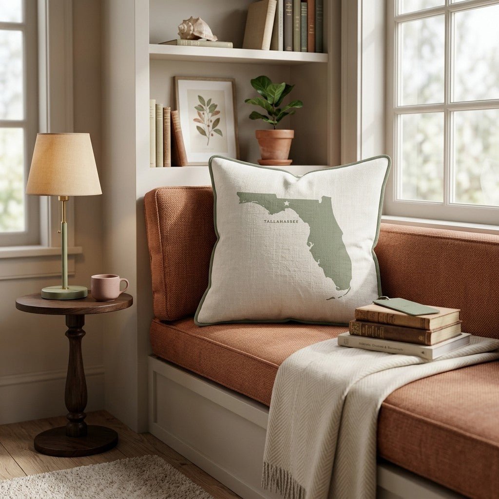 Florida State Capital Throw Pillow - Hillcroft Home