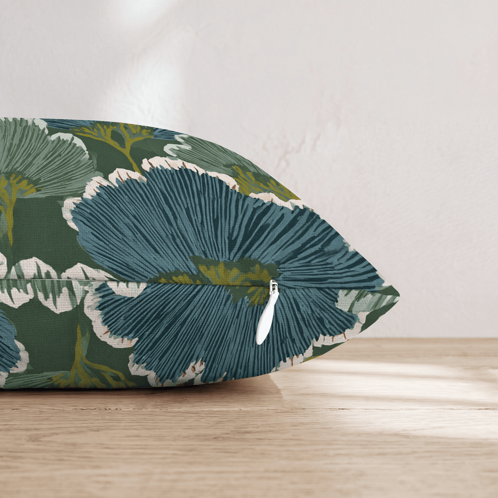 Flower Fans Throw Pillow - Hillcroft Home