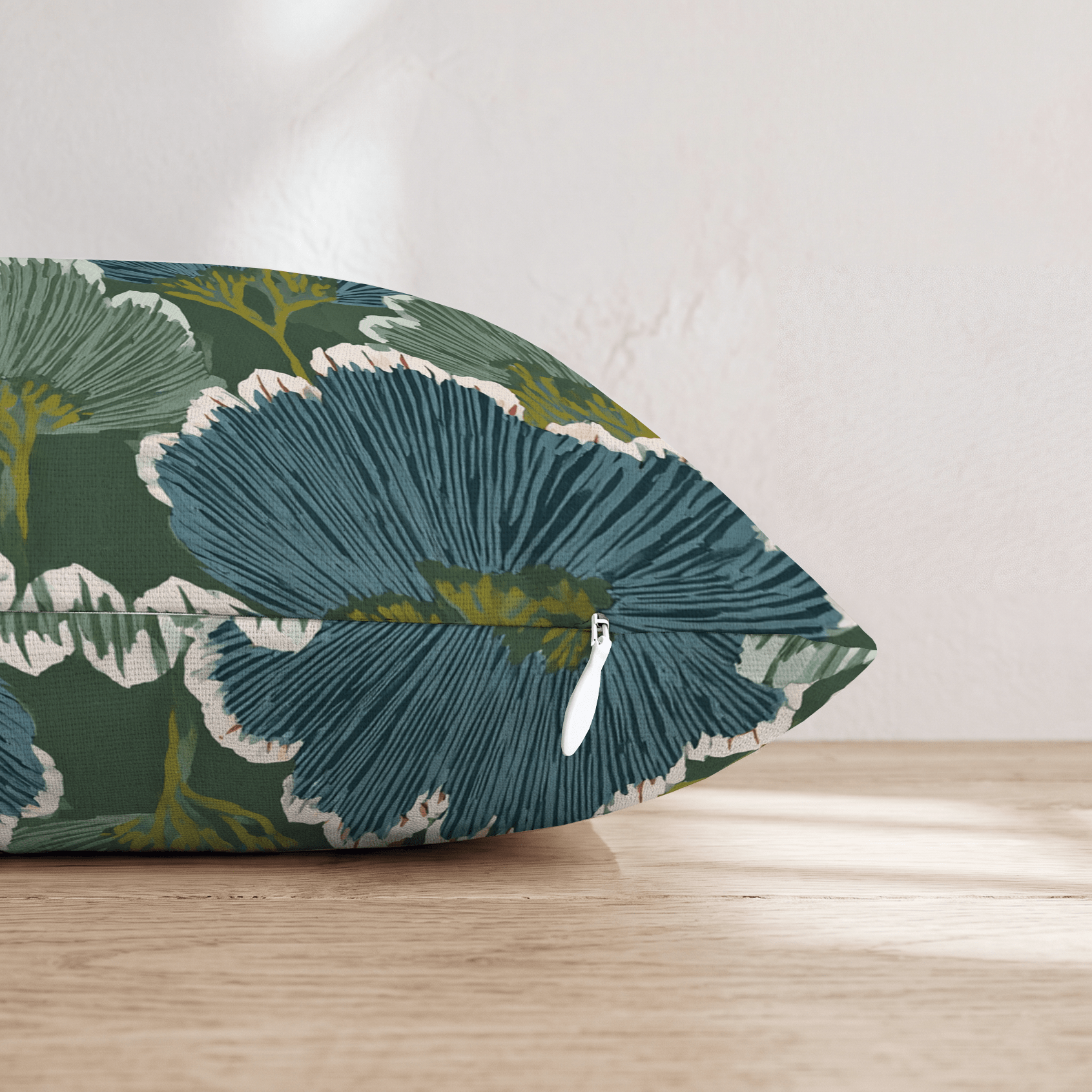 Flower Fans Throw Pillow - Hillcroft Home