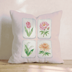 Flower Tiles Throw Pillow - Hillcroft Home