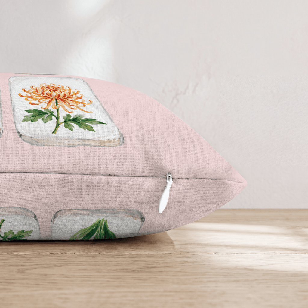 Flower Tiles Throw Pillow - Hillcroft Home