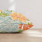 Flowers in the Breeze Throw Pillow - Hillcroft Home